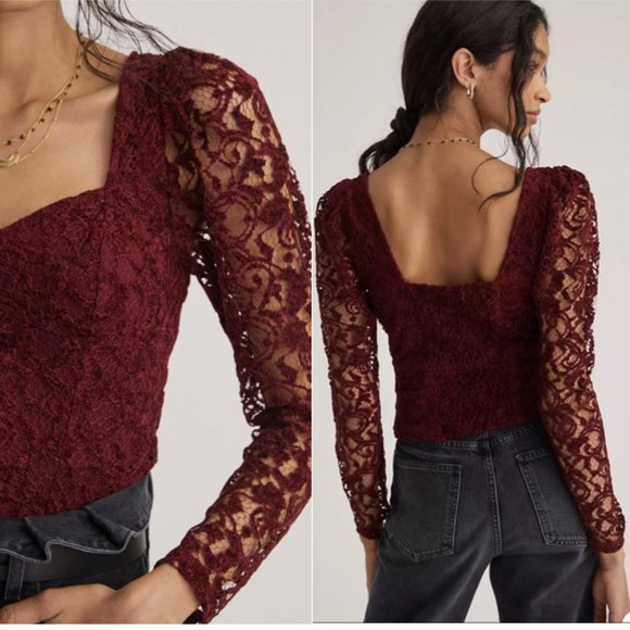 Anthropologie Sweetheart Lace Top - Picture 2 of 5